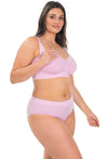 Pink Bamboo Nursing Bra + High Cut Undies Set