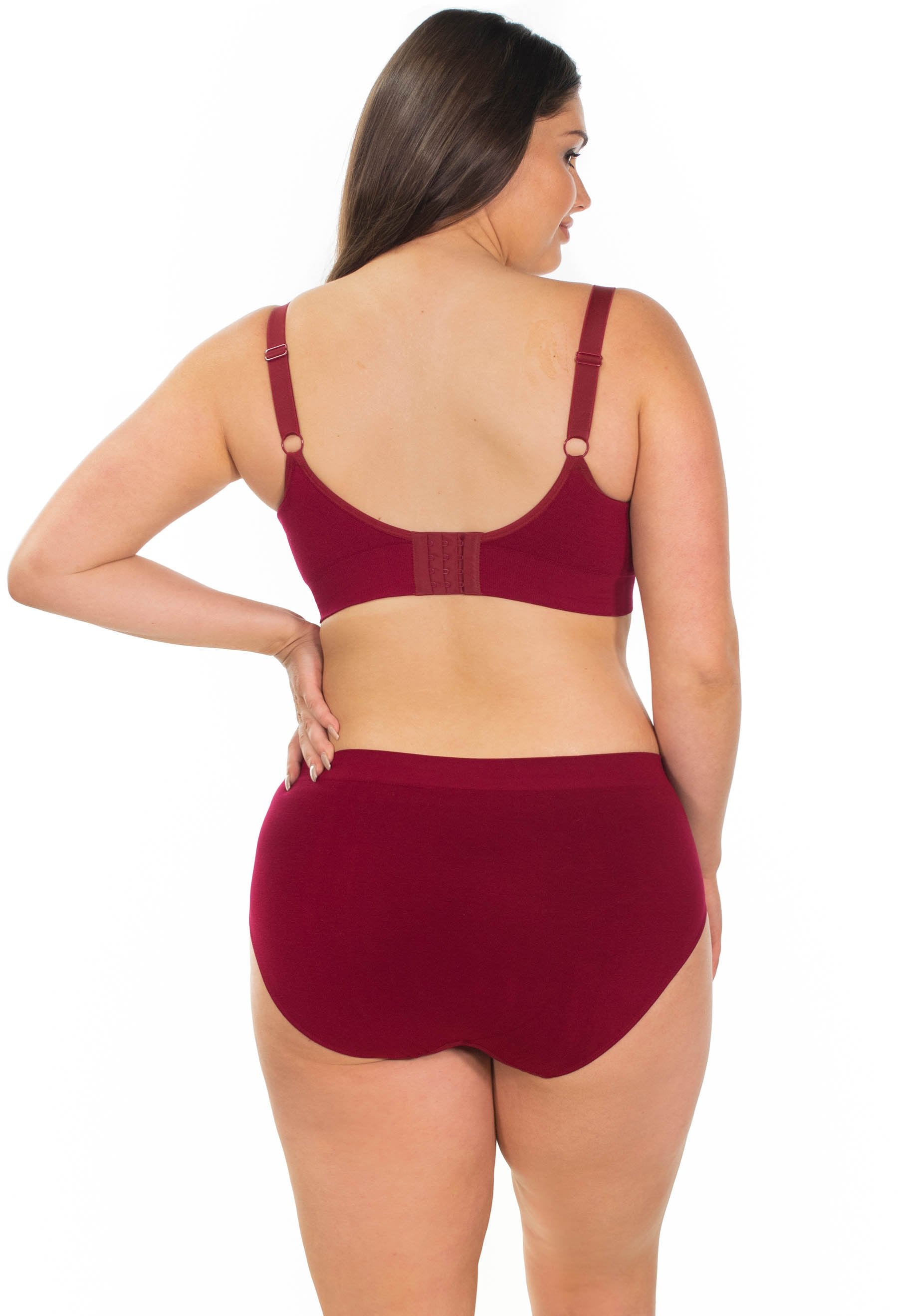 Red Bamboo Nursing Bra + High Cut Undies Set