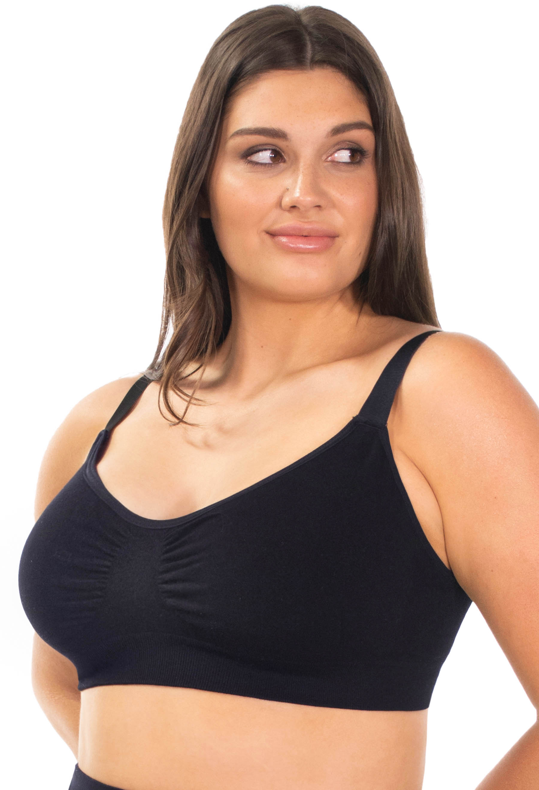 Black Bamboo Bra + High Cut Set With FREE Nipple Covers