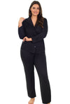 Super Soft Microfibre Pyjama Set Black  - Clearance due to Colourfastness