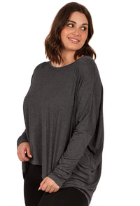 Bamboo Boat Neck Long Sleeve Top - 2 PACK