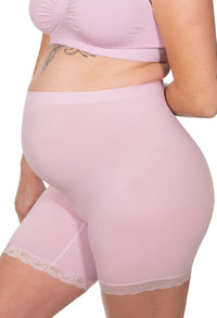 Maternity Anti Chafing High Rise Petite Cotton Shorts - 7 Pack