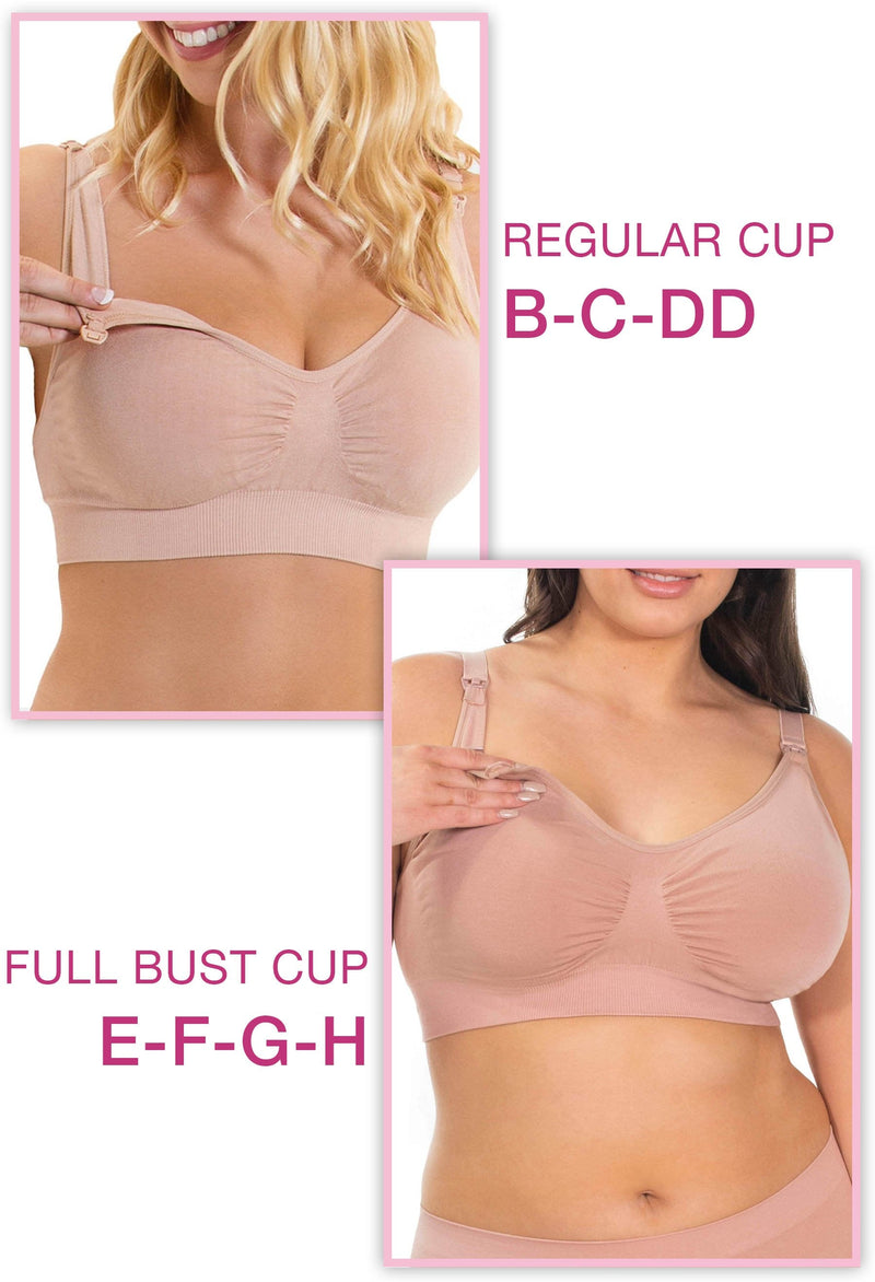 Nude Bamboo Nursing Bra + High Cut Undies Set With FREE Eco-Friendly Reusable Nursing Pads