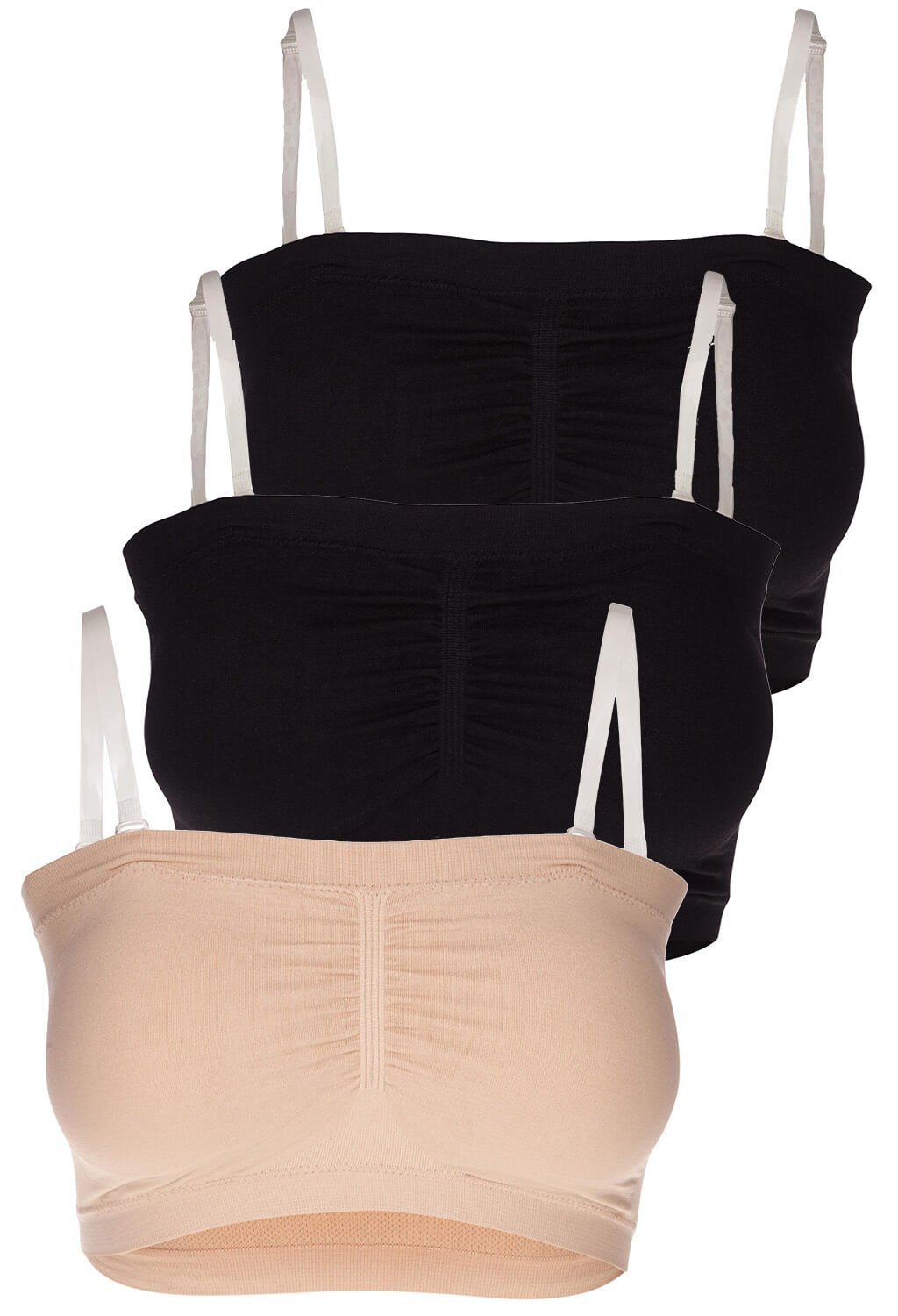 Travel Essentials - Soft Comfort Padded Bandeau 3 Pack