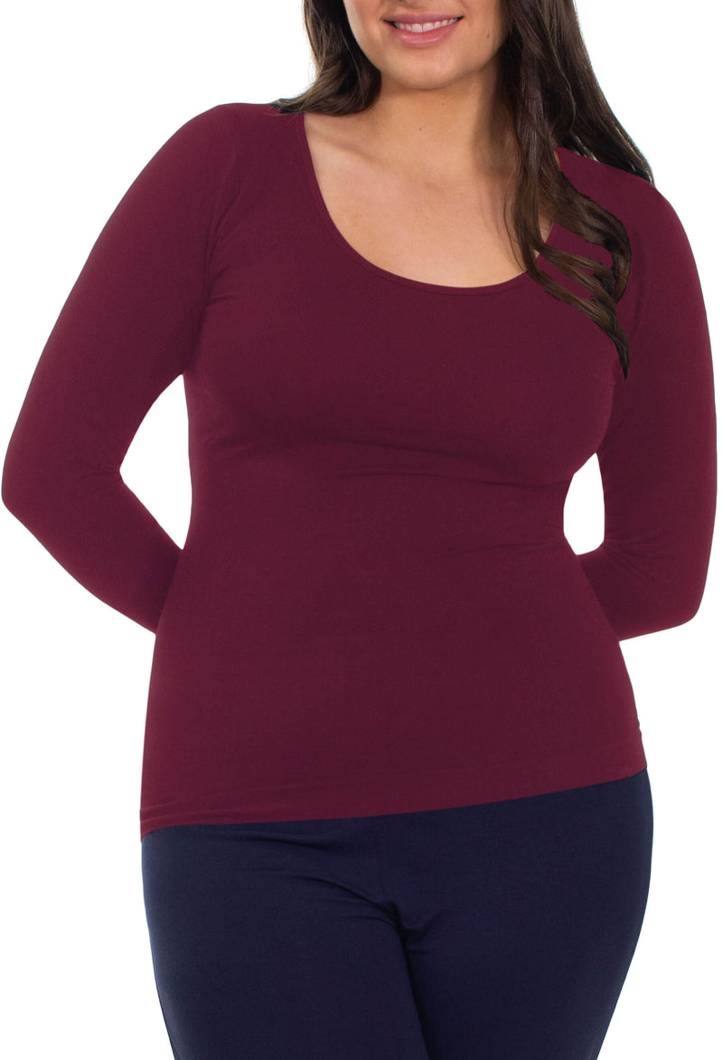 Curvy Bamboo Long Sleeve Top