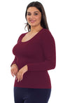 Curvy Bamboo Long Sleeve Top - 3 Pack