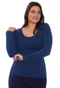 Curvy Bamboo Long Sleeve Top