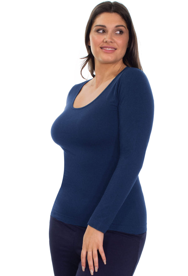 Curvy Bamboo Long Sleeve Top - 3 Pack