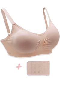 Pregnancy Bamboo Padded Wire Free Bra + Band Extender Set