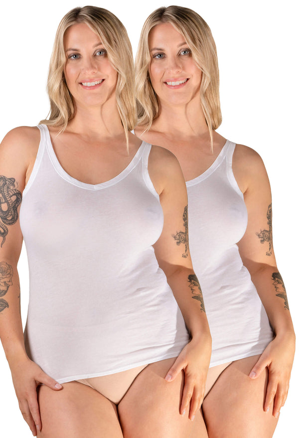 Superfine﻿ 100% Cotton Camisole - 2 Pack