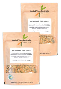 Organic Feminine Balance Herbal Tea 2 Pack - Makes 200 Cups