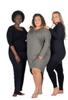 Plus Size Bamboo Long Sleeve Tunic Dress