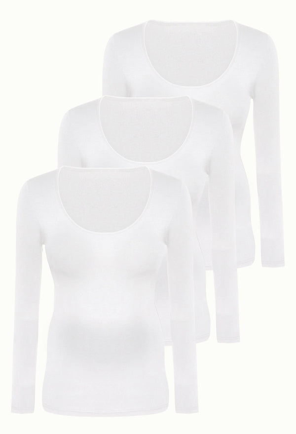 Maternity Bamboo Long Sleeve Top - 3 Pack