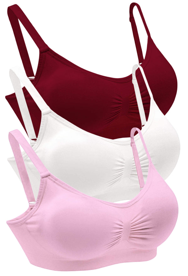 Bamboo Padded Wire Free Bra - 3 Pack