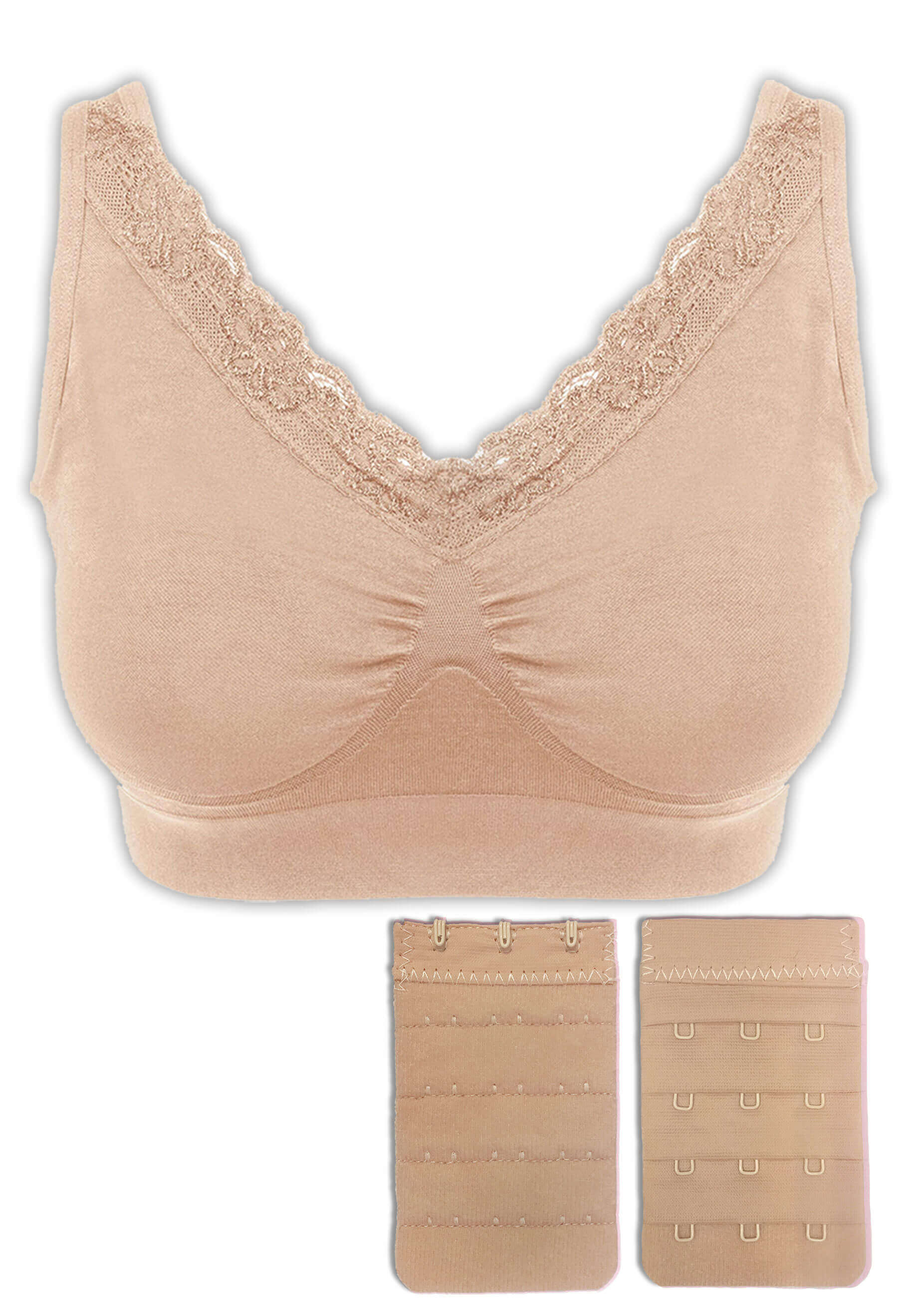 Lightweight Wire Free Pregnancy Bra + Band Extender Set