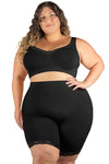 Plus Size Anti Chafing High Rise Long Cotton Shorts