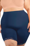 Plus Size Anti Chafing High Rise Long Cotton Shorts