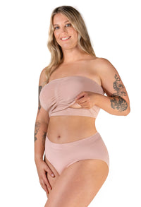 Full Bust Bamboo Strapless Maternity & Nursing Wire Free ﻿Bra