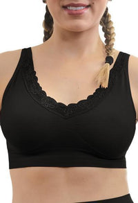 Lace Minimiser Wire Free Bra - Travel Bra 3 Pack