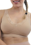 Lace Minimiser Wire Free Bra - Travel Bra 3 Pack