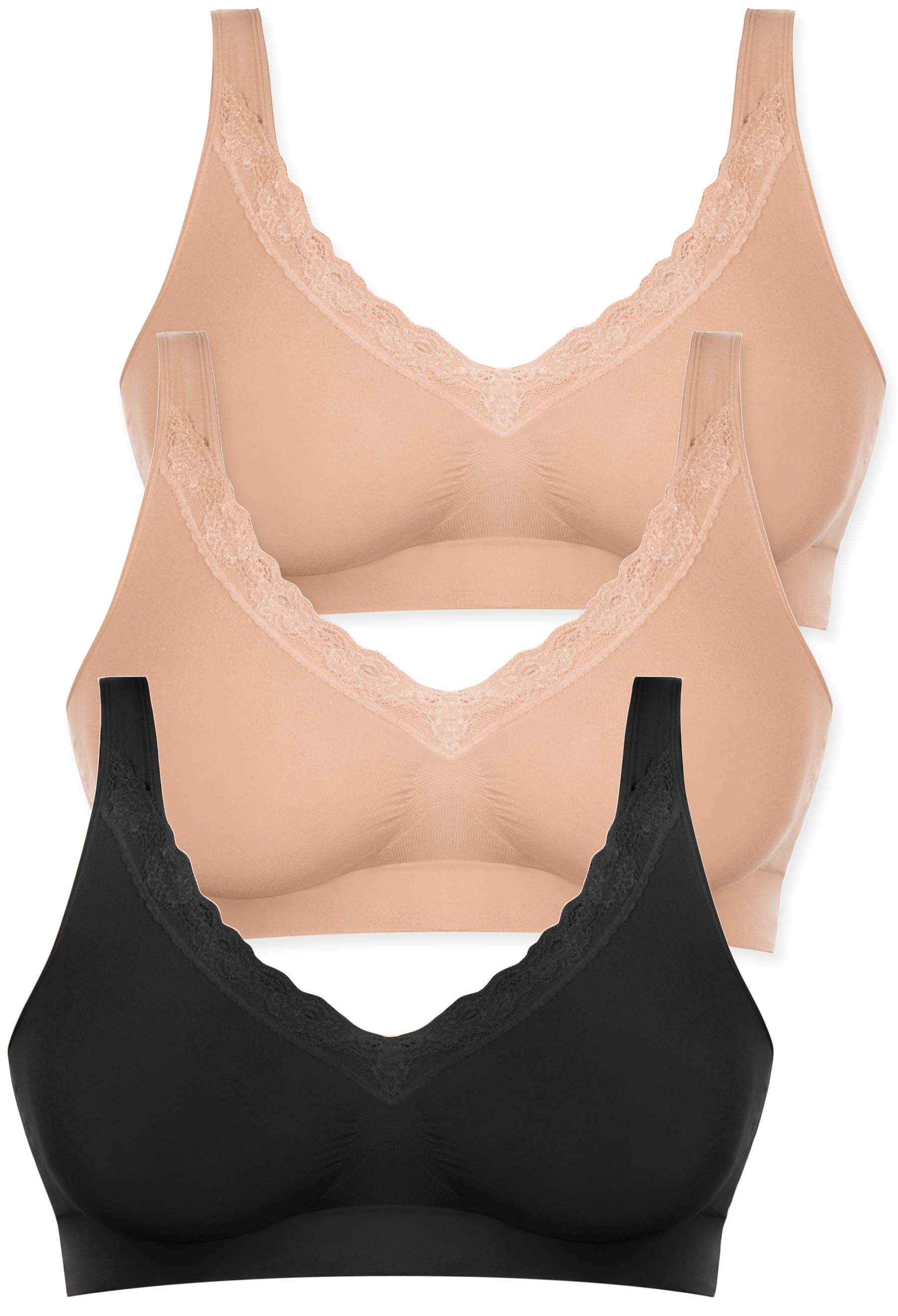 Pregnancy Cotton Pull On Sleep Bra - 3 Pack