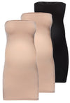 Maternity Strapless Mini Slip Dress/Skirt - 3 Pack