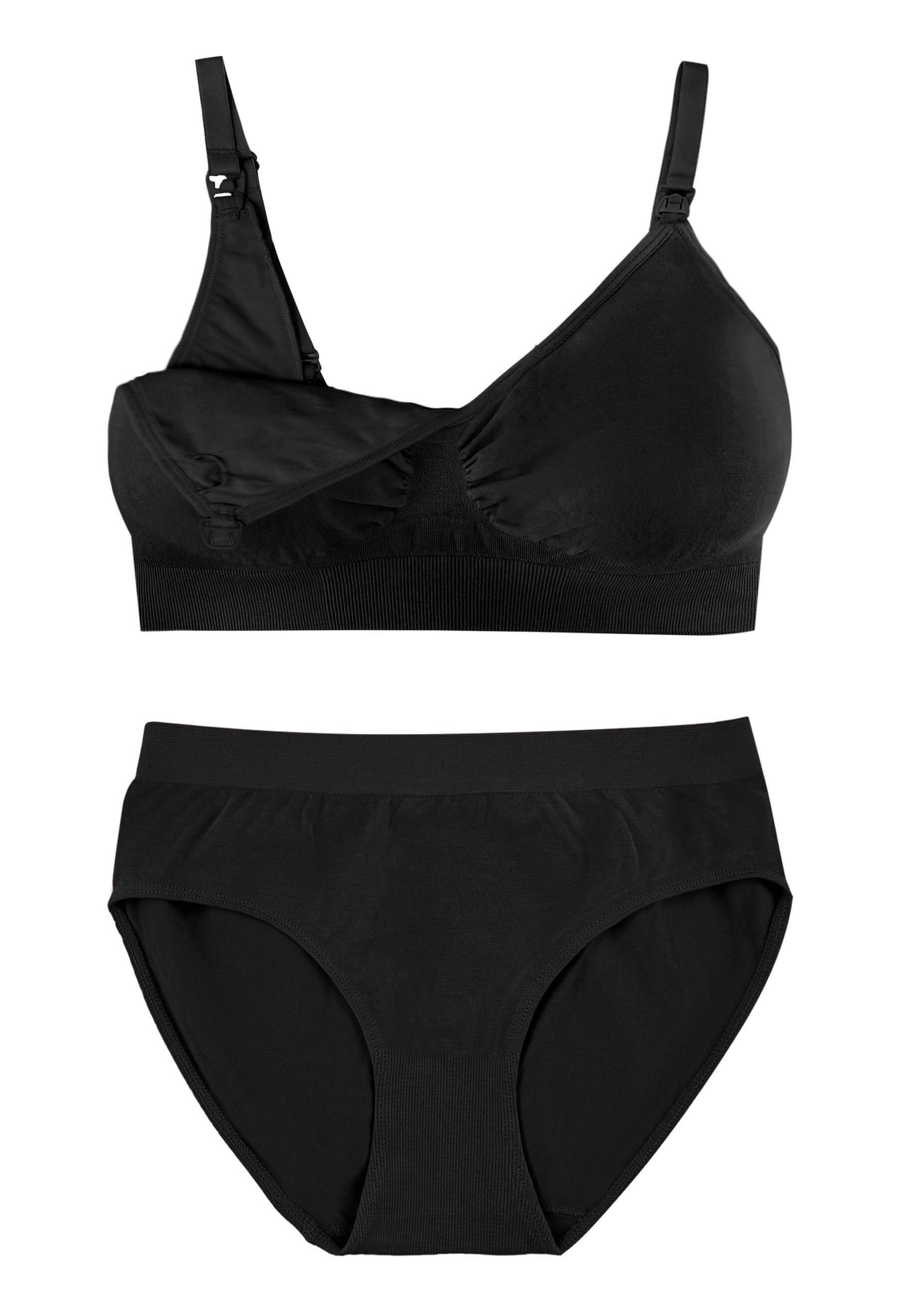 Bamboo Nursing Bra + High Cut Undies Set