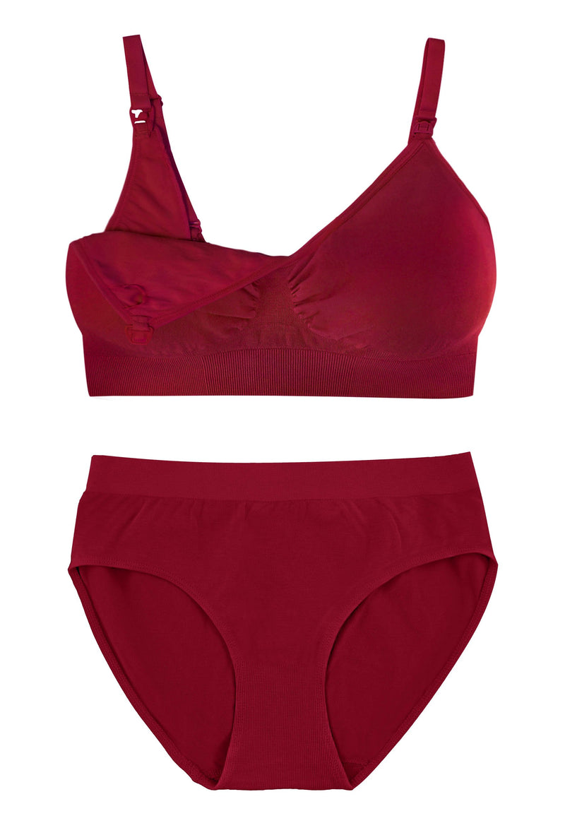 Bamboo Nursing Bra + High Cut Undies Set