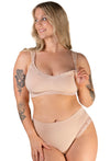 Cushion Padded Strap Wire Free Maternity and Nursing Bra + Bra Extender Set