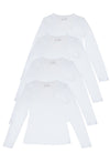 Superfine﻿ 100% Cotton Long Sleeve Top - 4 Pack