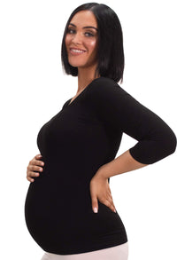 Maternity Bamboo 3/4 Sleeve Top - 3 Pack