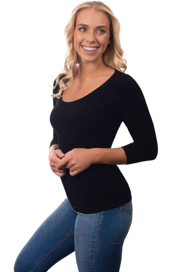 Bamboo 3/4 Sleeve Top - 3 Pack