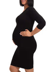 Maternity Bamboo 3/4 Sleeve Dress