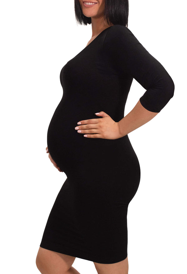 Maternity Bamboo 3/4 Sleeve Dress - 2 Pack