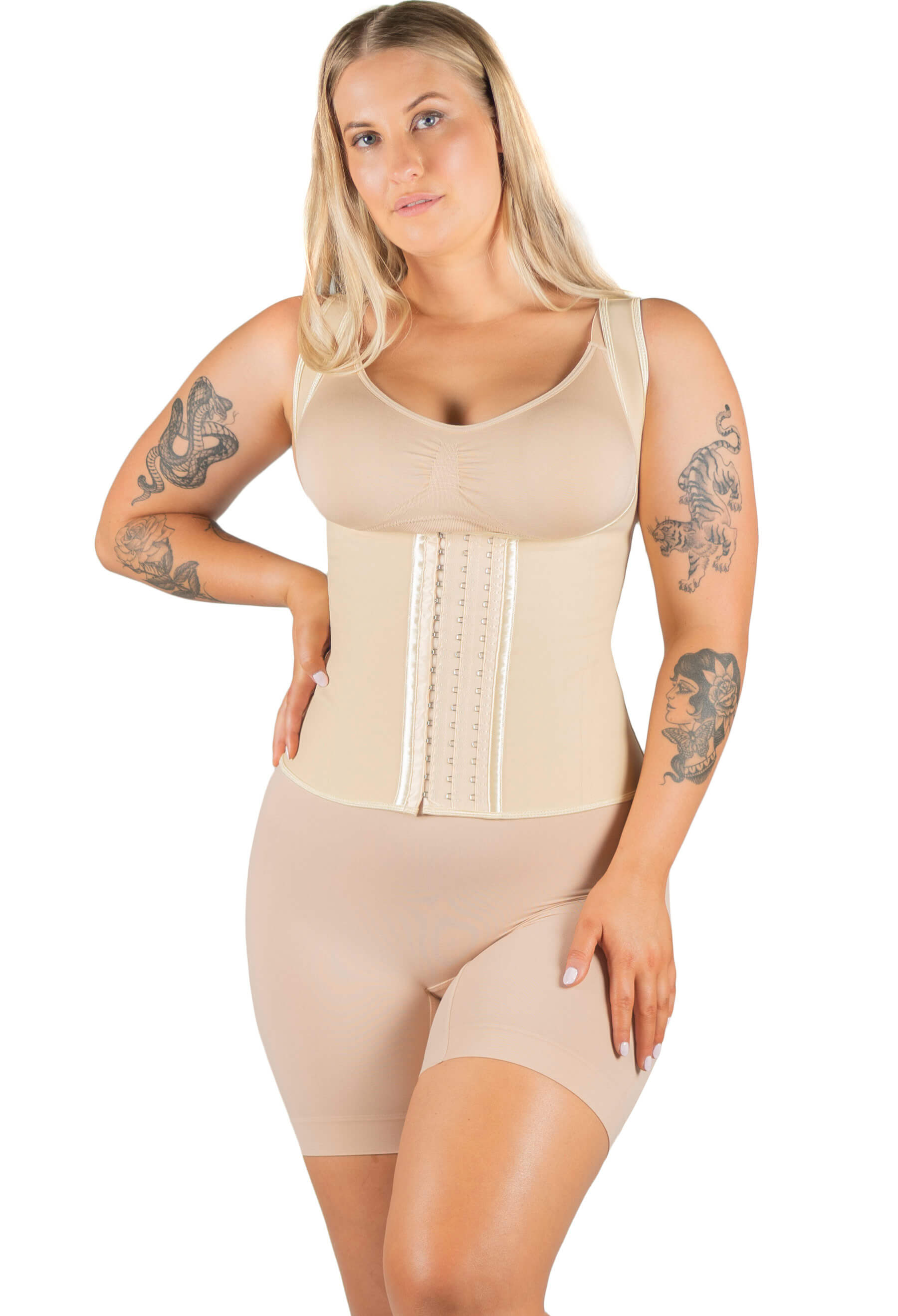 Open Bust Back Smoothing Corset With 9 Steel Bones