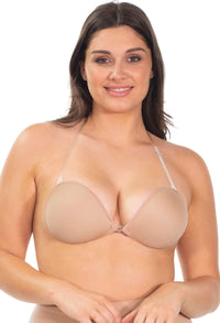 Curvy Padded Stick On Bra with Straps