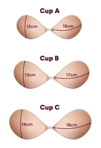 Curvy Padded Stick On Bra with Straps