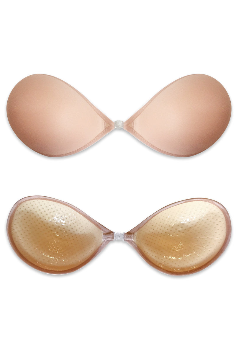 Curvy Padded Stick On Bra with Straps