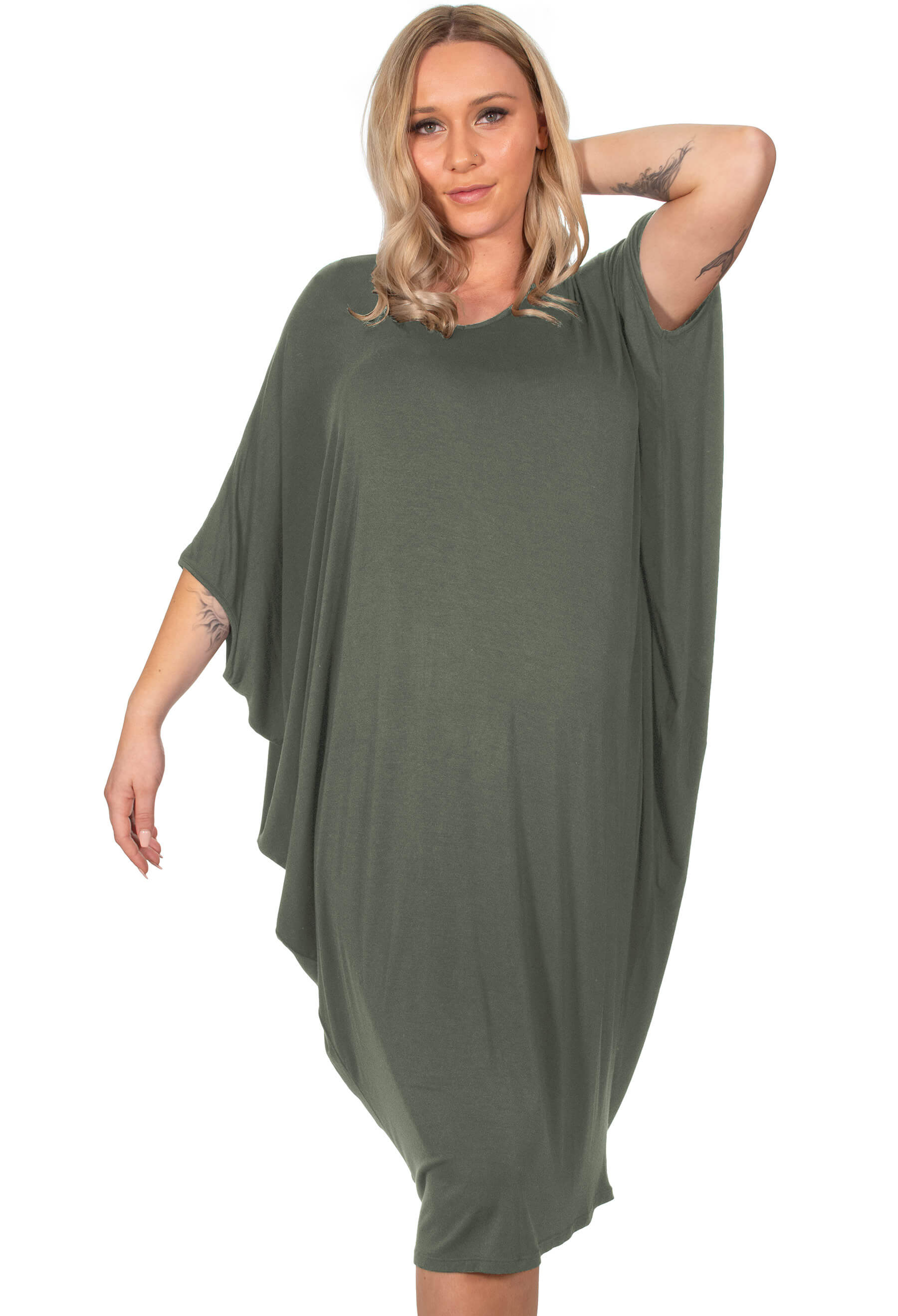 Maternity Bamboo V Neck Draped Dress - 2 Pack