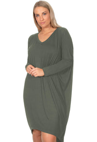 Bamboo Long Sleeve Tunic Dress - 2 Pack