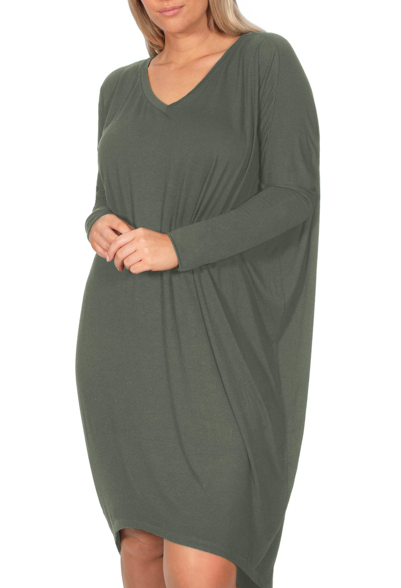 Bamboo Long Sleeve Tunic Dress