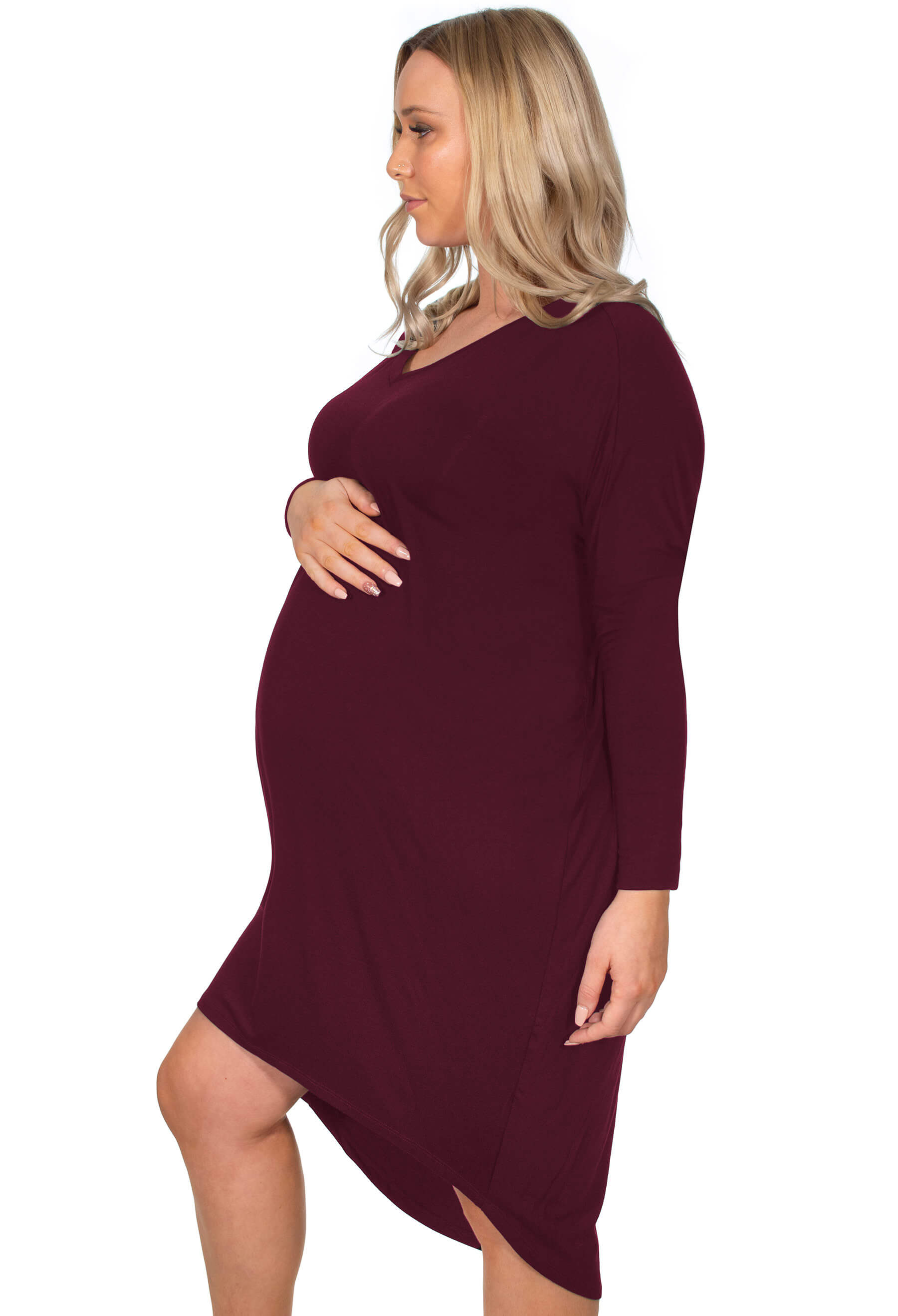 Maternity Bamboo Long Sleeve Tunic Dress