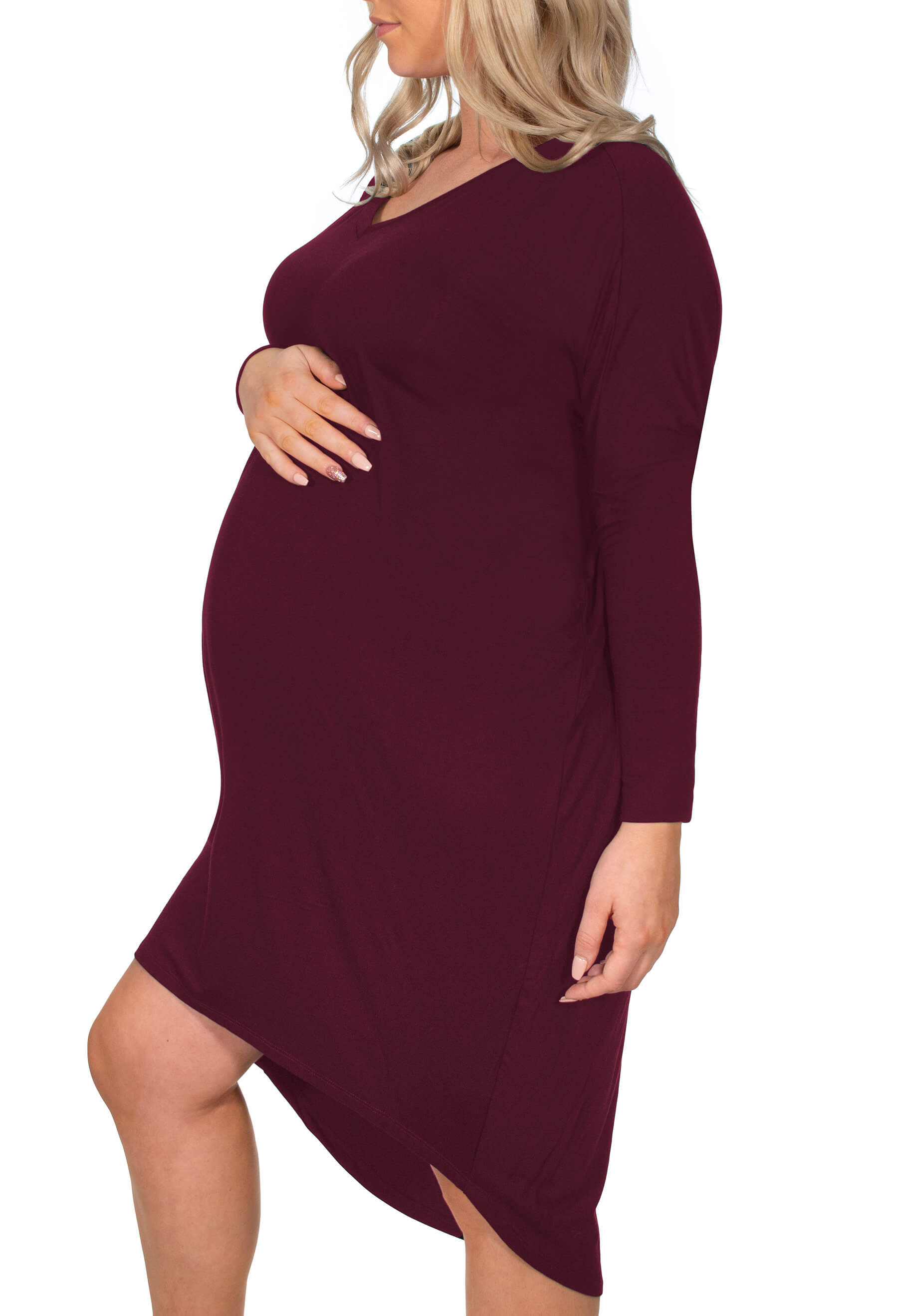 Maternity Bamboo Long Sleeve Tunic Dress - 2 Pack