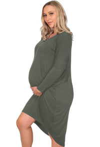 Maternity Bamboo Long Sleeve Tunic Dress