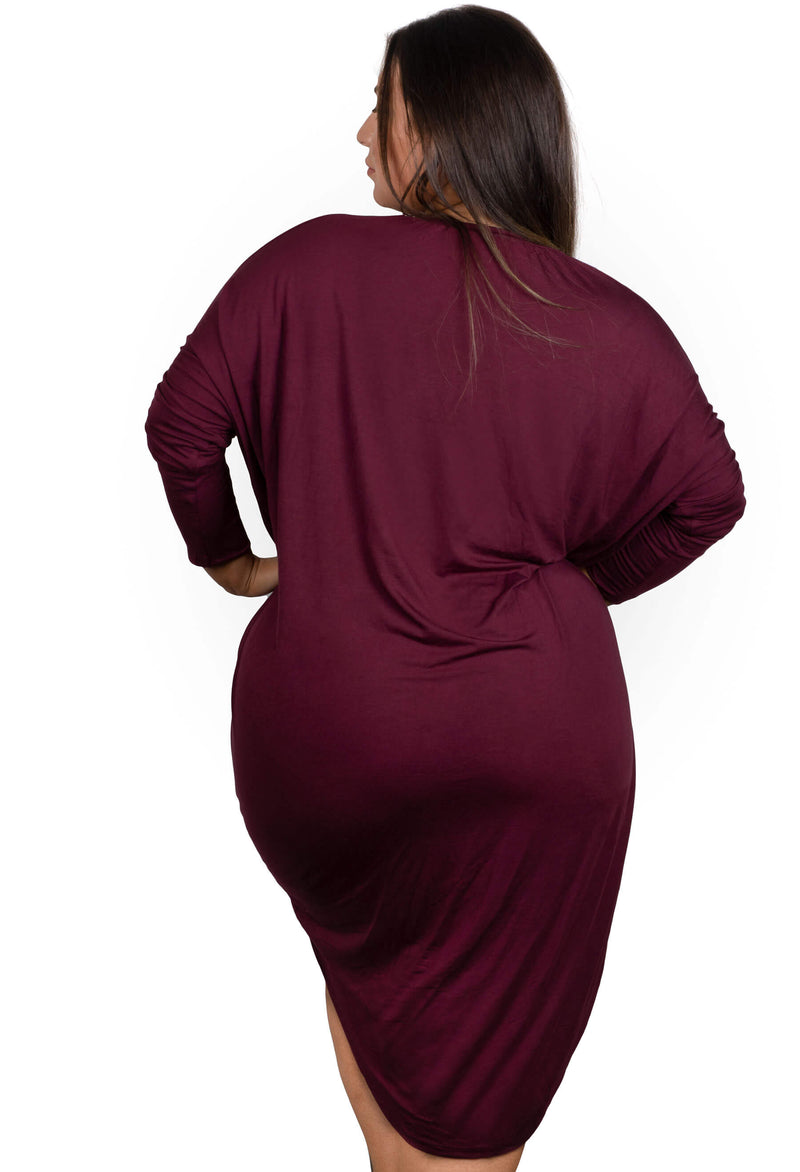 Plus Size Bamboo Long Sleeve Tunic Dress