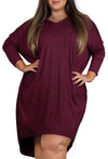 Plus Size Bamboo Long Sleeve Tunic Dress