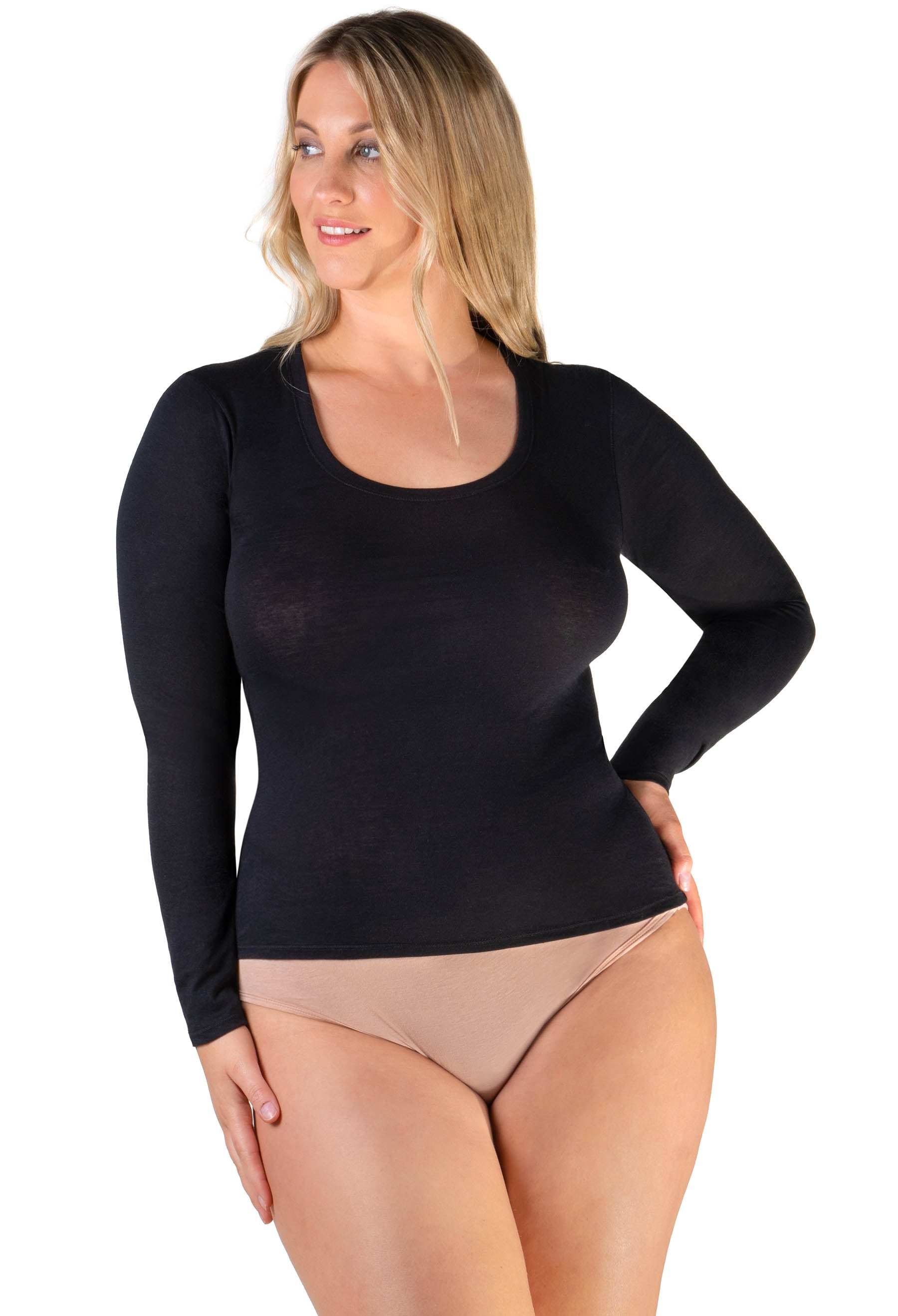 Superfine﻿ 100% Cotton Long Sleeve Top - 4 Pack