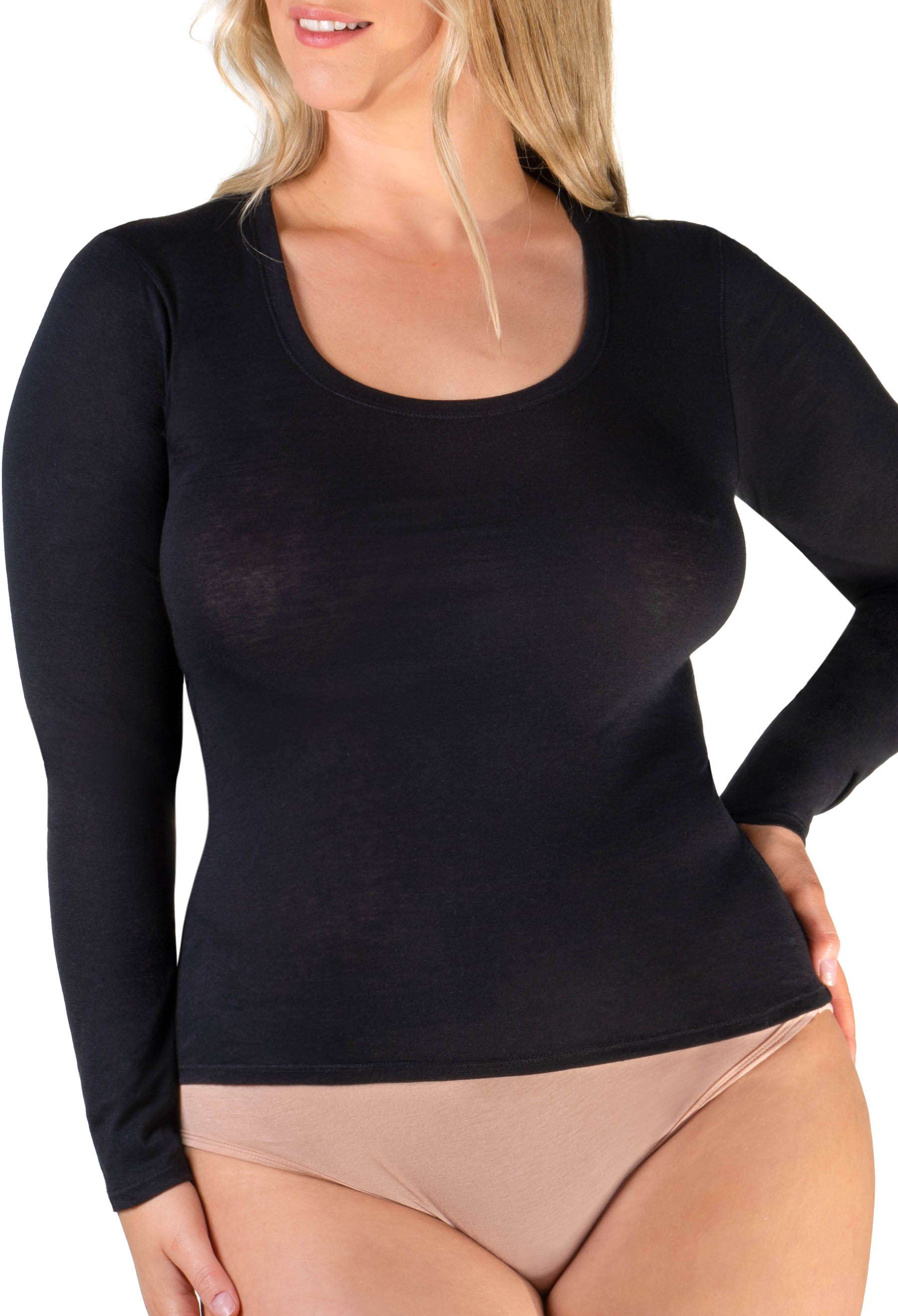 Superfine﻿ 100% Cotton Long Sleeve Top - 4 Pack