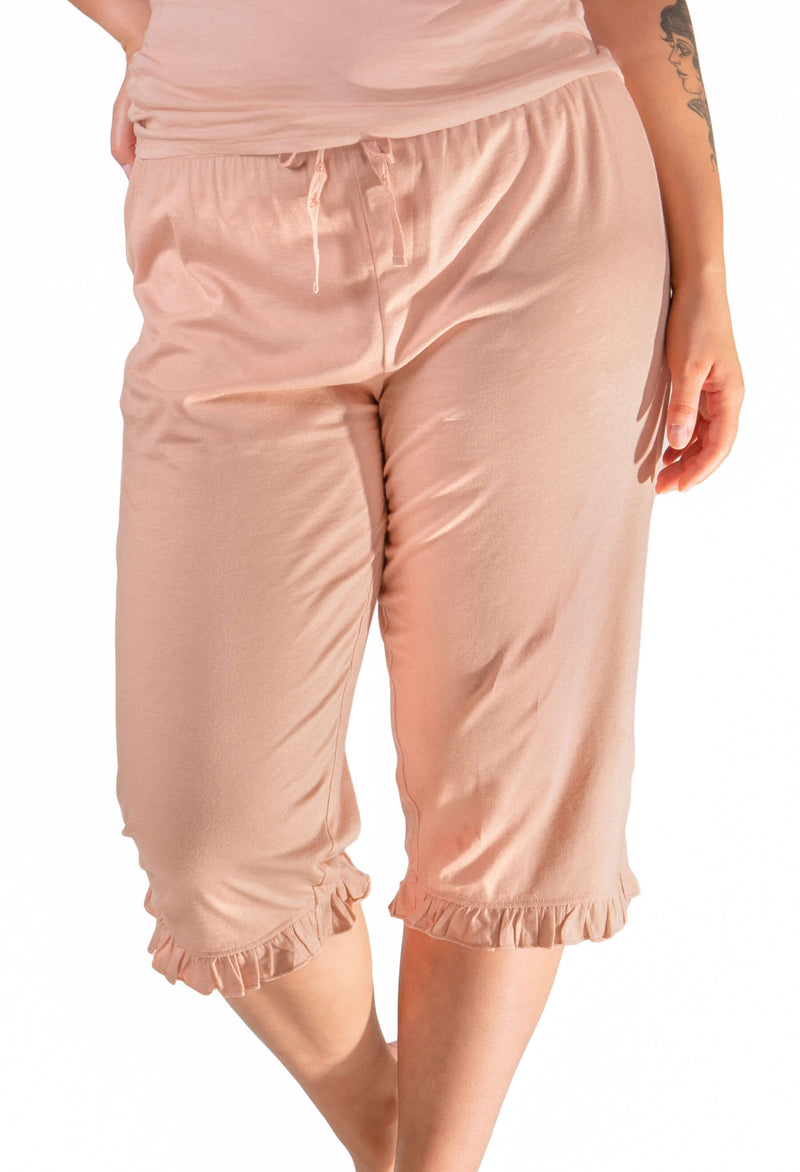 100% Cotton Frill 3/4 Pants