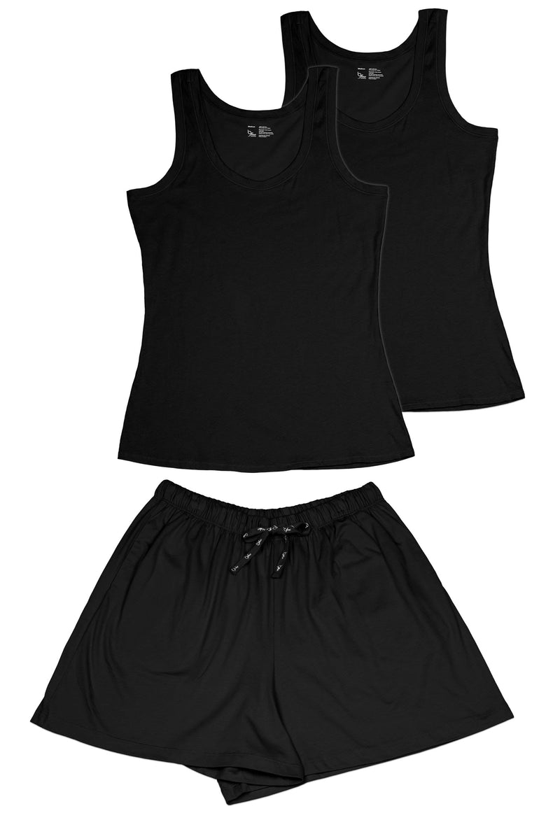 100% Cotton Tank Tops and 100% Cotton Lounge Shorts Set